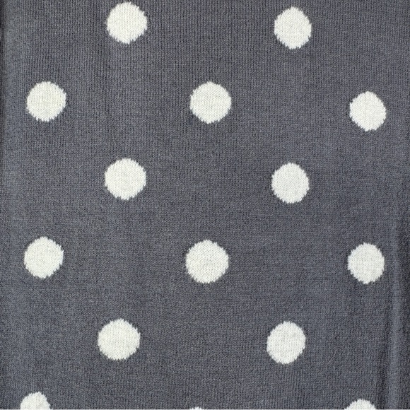 ANTHROPOLOGIE / BARASCHI Gray & White Polk Dot Strapy Knit Tank - Sz M - Picture 10 of 11